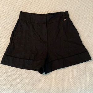 Escada Sport size 36 black linen shorts
